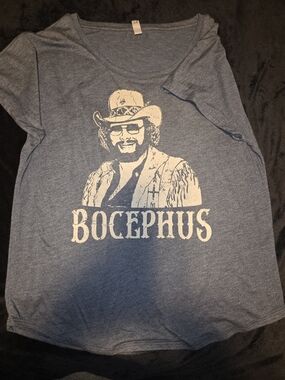 Bocephus Graphic Tee in Heather Gray